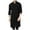 Black, variant on Yuyuzo Long Sweatshirts for Men Plus Size Quarter Button up Muslim Thobe Robe Stand Collar Lightweight Tops