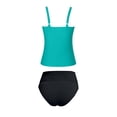 thumbnail image 6 of Women's Sleeveless Swim Tank Top Only - Adjustable Straps Soft Bathing Suit Top, Solid Two Piece Swimsuit Top(Blue,L), 6 of 7