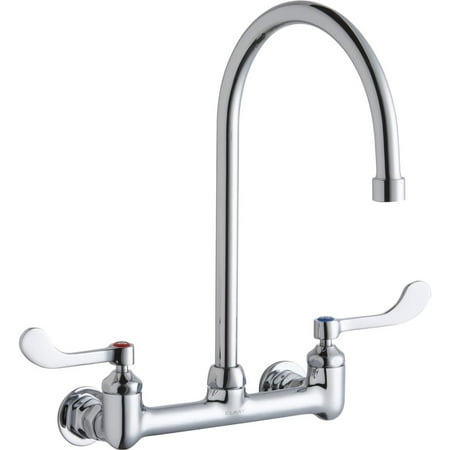 Elkay Lk940gn08t4h 1.5 GPM Wall Mounted Double Handle Utility Faucet - Chrome