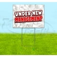 thumbnail image 1 of Under New Management (18" x 24") Yard Sign, Includes Metal Step Stake, 1 of 6