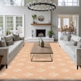thumbnail image 3 of Abstract Bohemia Area Rugs 5'x8', Washable Small Throw Rugs for Classroom Bedroom, Modern Boho Floral Orange Indoor Outdoor Rug Non-Slip Low Pile Carpet Runner Reversible Floor Mats, 3 of 8