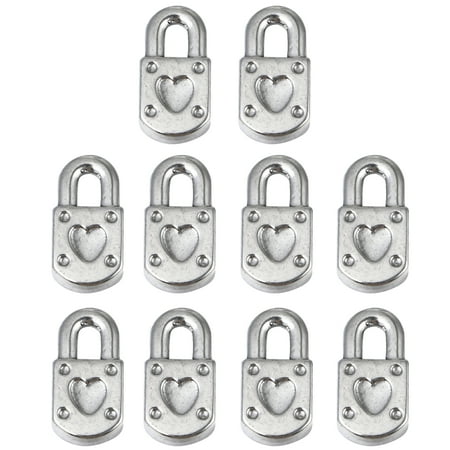 

Lock Pendants Pendant Charms Heart Beads Jewelry Charm Necklace Earrings Mini Metal Stainless Steel Locket Christmas Diy