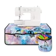 thumbnail image 2 of HELLHERO Butterfly Pattern Sewing Machine Mat Foldable Store Bobbins Thread Small Scissors Sewing Machines Pad for Travelling and Sewing Classes, 2 of 5