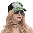 thumbnail image 5 of Picia Watercolor Green Leaves Pattern Trucker Hat,Baseball Cap,Sun Protection Cap,Stylish Headwear,Leisure Cap,Outdoor Sports Cap, 5 of 7