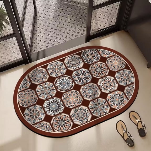 Zhuge Bathroom Rug Mat , Non-Slip Plush Shaggy Bath Carpet, Machine Wash Dry, Bath Mats for Bathroom Floor, Tub and Shower, Bathroom Runner Bathmat Accessories Decor 15*23inch (C)