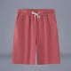 thumbnail image 1 of pstuiky Pantalones cortos casuales para hombre, Pantalones cortos transpirables de color liso para hombre, informales, para vacaciones, con bolsillos Pantalones cortos para correr para hombre, 1 of 4