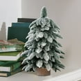 thumbnail image 7 of Christmas Savings Clearance! FELTREE Christmas Tree Green 55cm Simulated Nobel Pines Pe Leaf Mini Flocked Christmas Tree Decoration Luxury Snow Tree, 7 of 7