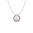 thumbnail image 2 of Delight Jewelry Silvertone Pink Heart Spinner Gymnastics Mom Ring Charm Necklace, 18", 2 of 4