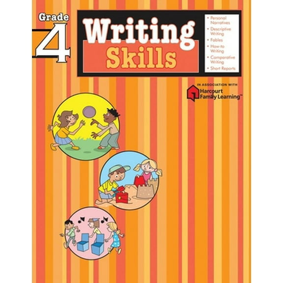 Pre-Owned Writing Skills: Grade 4 (Flash Kids Harcourt Family Learning) (Paperback) 141140484X 9781411404847