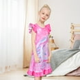 thumbnail image 3 of Pashop 2pcs Girls Nightgowns, Mermaid Short Sleeve Sleepwear Nightie Nightgown Princess Pajama Dresses, 3 of 5