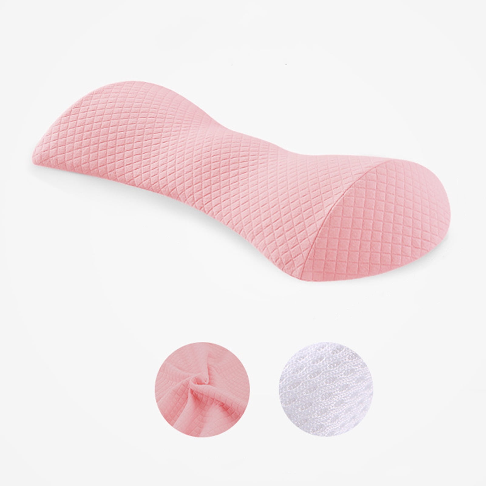Pebbuoy Waist Pillow Memory Foam Lumbar Support Pillow Pressure-relieving Pregnant Waist Support Cushion for Home Bed