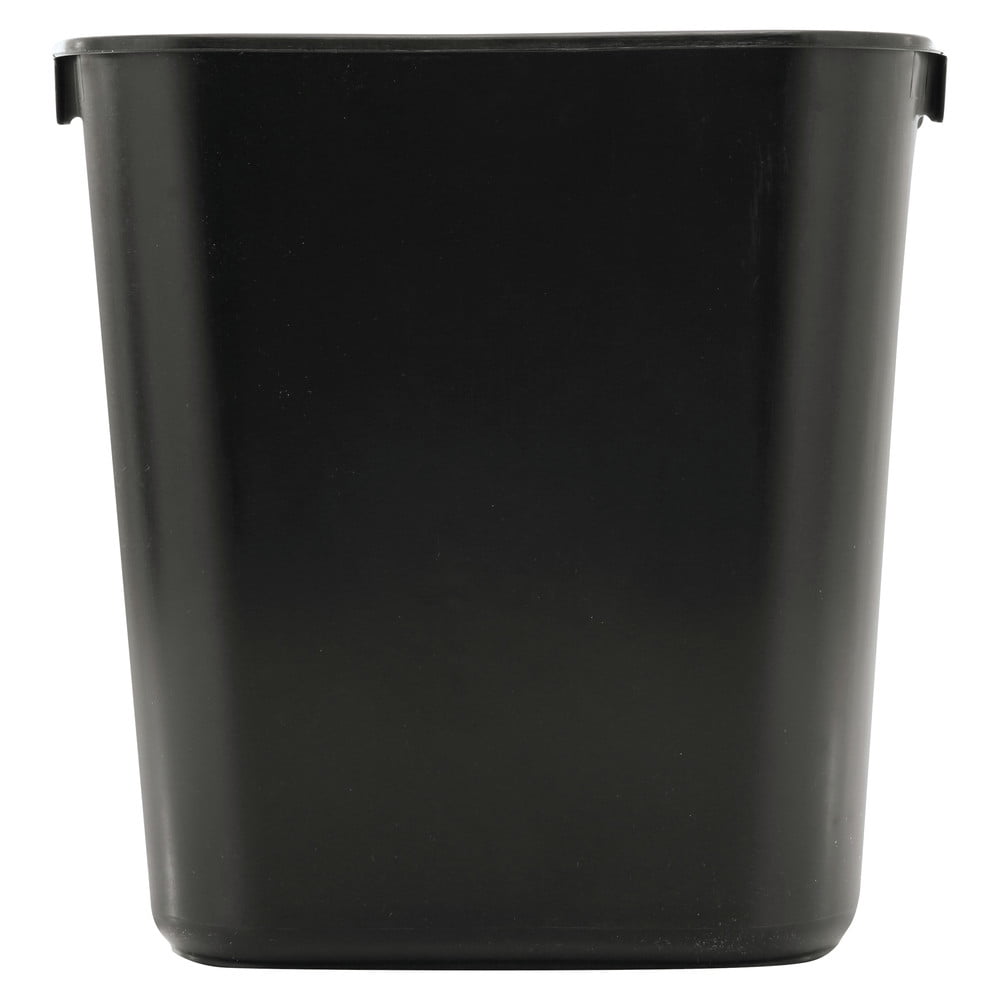 7 GAL Rectangular Heavy Duty Durable Rectangular Waste Trash Can Basket Black 