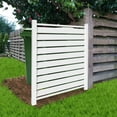 thumbnail image 6 of Slsy PVC Air Conditioner Fence, 1-Panel Pool Equipment Enclosure, 38" W x 60" H Privacy Screens Fence Panels, Wood Trash Can Fence Privacy Fence Panel for Outside, 6 of 7