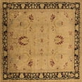 thumbnail image 1 of Ahgly Company Machine Washable Indoor Square Oriental Brown Industrial Area Rugs, 8' Square, 1 of 4