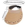 thumbnail image 3 of Women’s Straw Sun Visor Woven Stripe With Headband Wide Brim Sun Protection Travel Hat, 3 of 5