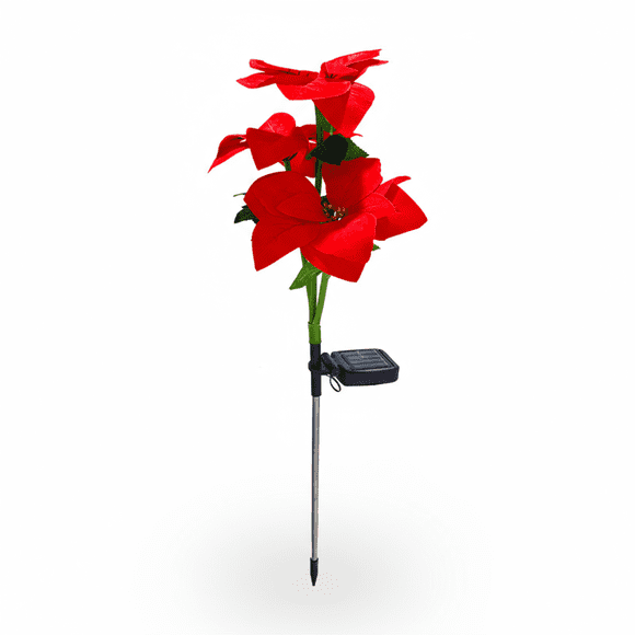 Solar Powered Christmas Simulation Flower Lights Holiday Lights Decoration Lights Floor Mounted Lights