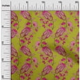thumbnail image 1 of oneOone Organic Cotton Poplin Twill Fabric Leaves|Floral & Paisley Block Print Fabric By The Yard 42 Inch Wide, 1 of 4