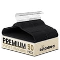 thumbnail image 1 of Beddora Black Velvet Hangers 50 pack, Heavy Duty Space Saving Closet Hangers for Coat, Shirt, Dress, Suit, Adult, 1 of 7