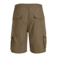 thumbnail image 7 of Cargo Shorts for Men Elastic Waist Summer Casual Straight Leg Knee Length Hiking Shorts with Pockets, 7 of 7