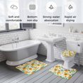 thumbnail image 6 of Spring Sunflower Bathroom Rugs Set White Daisy Oil Painting Garden Scenery Non Slip Absorbent Soft Bath Mats 3 Piece Set with Bathroom Rug, U-Shaped Floor Mat, Toilet Seat Cover Large Size, 6 of 9