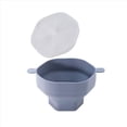 thumbnail image 1 of 2X Tazón de Silicona para Palomitas de Maíz para Microondas, Cubo Plegable para Hacer Palomitas de Maíz con Tapa, Herramienta Plegable para Hornear en la Cocina, Color Gris, 1 of 1
