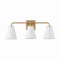 Aiwen 24.02 IN Plated Vanity Lights with White Glass Shades 3-Light Modern Brass Lighting, Perfect for Hallway, Bathroom