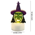 thumbnail image 3 of Halloween Witch Tea Lights Decoration, Halloween Flameless LED Candle Holder Lights Battery Operated for Halloween Party Table Home Spooky Decor, 3 of 7