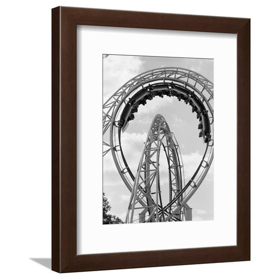 1970s Roller Coaster Amusement Park Ride, Framed Art Print Wall Art Sold by Art.Com