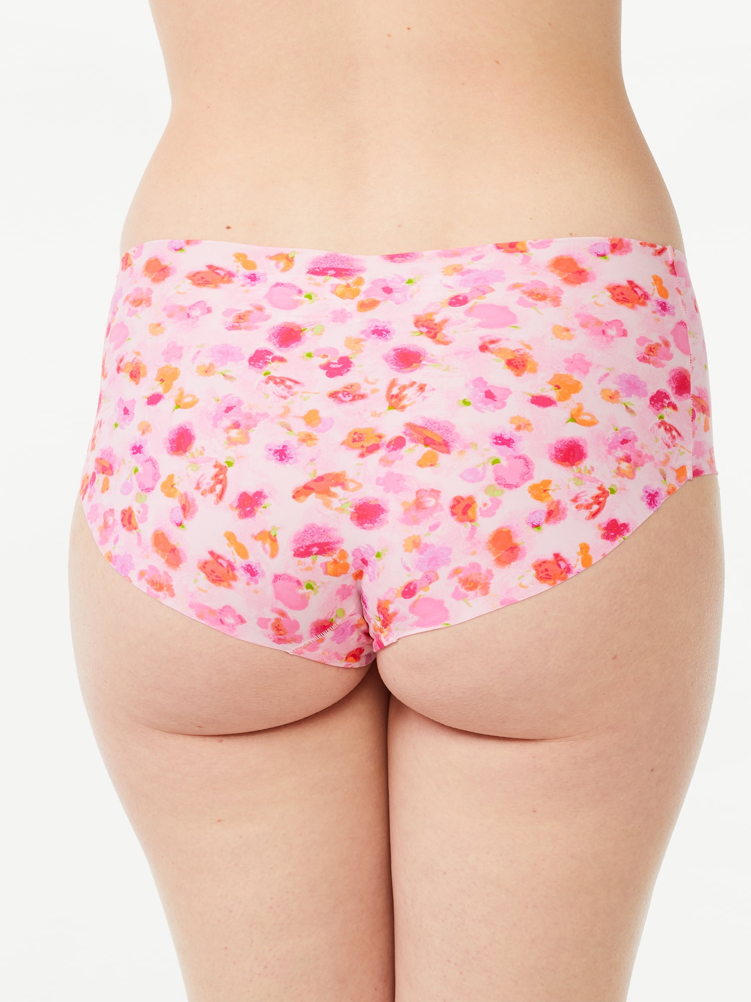 Joyspun Women's No Show Brief Panties, 3-Pack, Sizes XS to 3XL