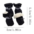 thumbnail image 3 of Winter Dog Boots with Fleece Lining & Reflective Tape - Warm Pet Shoes for Cold Weather Non-Slip Sole & Drawstring Closure Set, Black, JKODE, 3 of 8