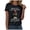Black, variant on Womens T Shirts Casual Round Neck Rooster Funny Chicken Design Short Sleeve Loose Fit Summer Blouses