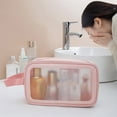 thumbnail image 3 of Hyasfey Clear Makeup Bag Travel Toiletry Bag with Handle Zipper Closure Large Capacity Waterproof Transparent Cosmetic Bag, 3 of 8
