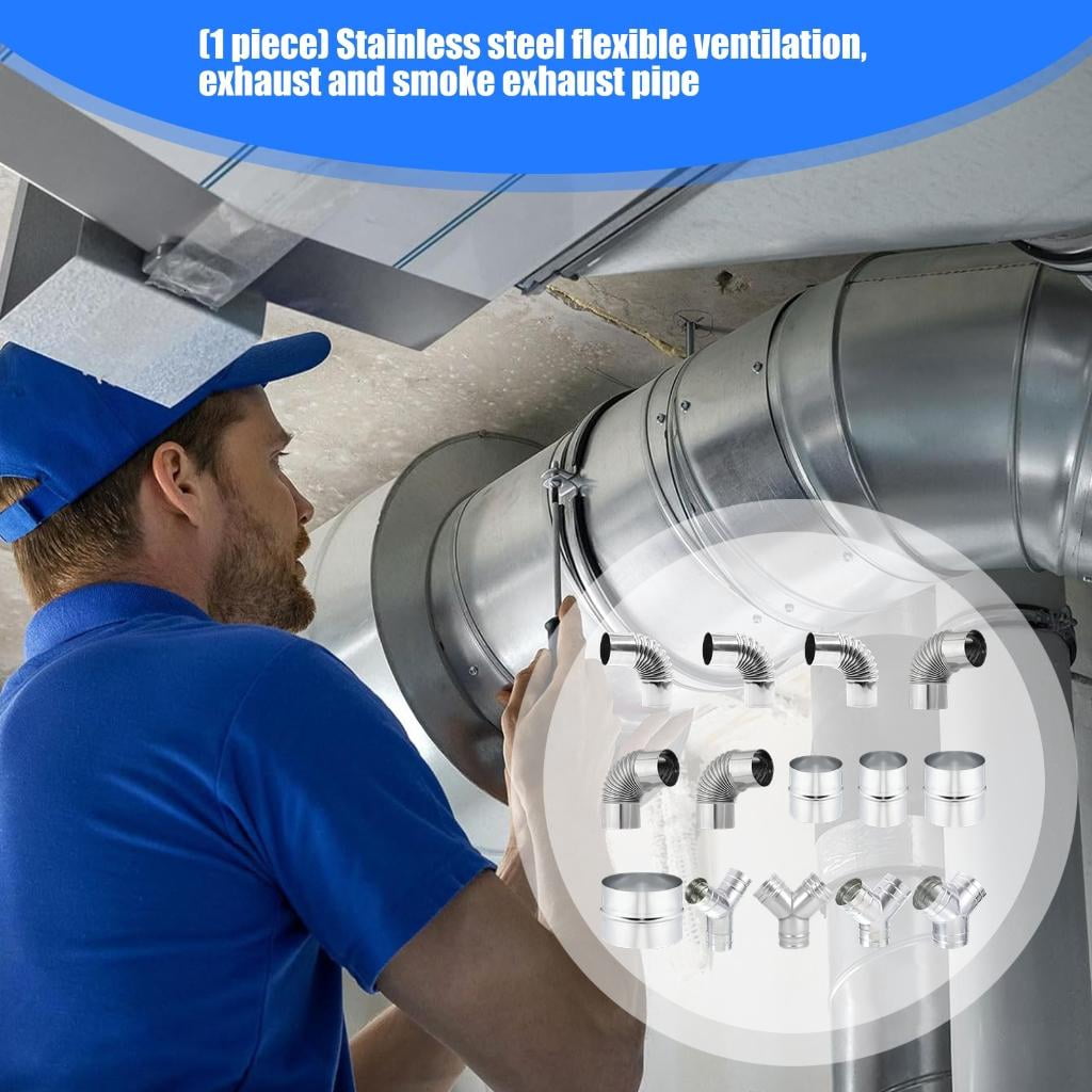 Ywmsfl Flexible Steel Air Duct Connector for Dryer Ventilation Kitchen Exhaust & Industrial Airflows Systems