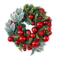 thumbnail image 2 of Bola De Navidad Guirnalda Simulación Corona De Mimbre Colgador De Puerta Puerta Delantera Colgante De Pared Guirnalda De Mimbre Para Fiestas De Navidad Y Jardines Serendint HA038886-00, 2 of 6