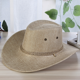 thumbnail image 5 of Sombrero de playa escénico de verano para hombre, sombrero de sol de verano, sombrero de sol para exteriores, sombrero de paja tejido con urdimbre de vaquero, 5 of 6