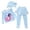 Blue, variant on LRen Kids Bathing Suits Girls Long Sleeve Swimsuit Two Piece Rash Guard Bathing Suits Upf 50 Sun Protection Soft Crewneck Beach Swimwear Girls' Swimwear with Print Shorts