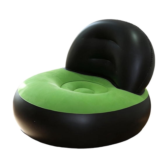 Black Portable Inflatable Black Sofa Pvc Recliner Camping Furniture for Indoor Outdoor Use 35.43X28.35X15.75 Inches