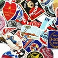 thumbnail image 6 of 55 Retro Vintage Old Fashioned Style Luggage Suitcase Travel Stickers U7J2, 6 of 8