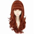 thumbnail image 1 of wonima44 yuehong Long Ginger Wavy Women Big Bouffant Wig Beehive 60s 70s Cosplay Costume Wig Resistant Synthetic Fibers Fluffy Durable Soft Hair, 1 of 1