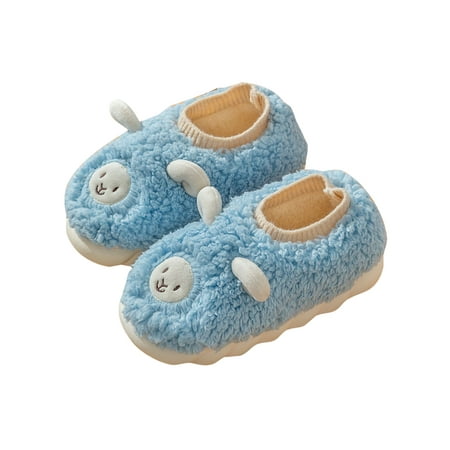 

Colisha Men Plush Slipper Memory Foam House Shoes Slip On Animal Slippers Walking Breathable Winter Bootie Lining Indoor Shoe Blue 8.5-9