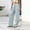 Green, variant on Women's High-Waisted Striped Wide Leg Palazzo Pants, Linen Blend Button Fly Trousers, Casual Y2K Flowy Trouser with Pockets - Yellow L