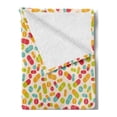 thumbnail image 2 of Apothecary Soft Flannel Fleece Throw Blanket, Pills Capsules Health Vibrant Pharmacy Background Vitamin Clinic Kids, Cozy Plush for Indoor and Outdoor Use, 70" x 90", Multicolor, by Ambesonne, 2 of 5