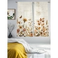 thumbnail image 3 of Vintage Floral Sheer Curtains 72 Inch Length 2 Panels Set, Spring Flowers Eucalyptus Leaves Retro Voile Window Treatment Rod Pocket Curtains Sheers Drapes for Bedroom/Living Room/Kitchen 52"x72"x2, 3 of 7