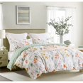 thumbnail image 2 of Flowers Pattern Printed Reversible Duvet Cover Sets Green - Queen, 2 of 5