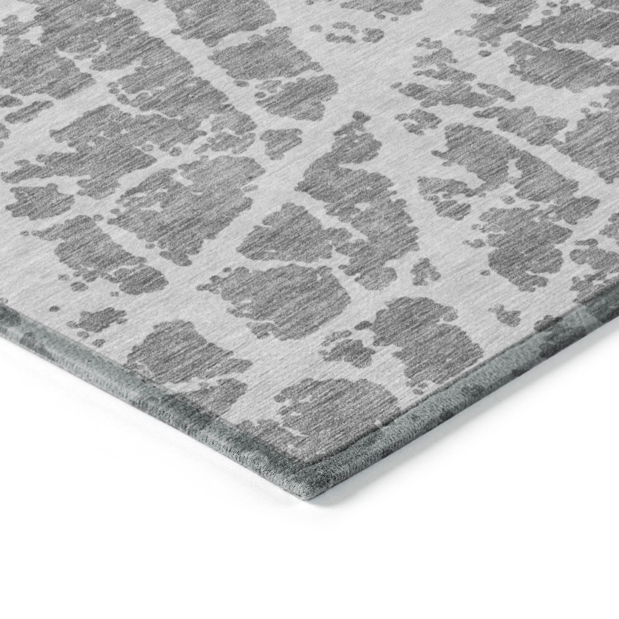 Addison Rugs Chantille Indoor/Outdoor Transitional Organic Charcoal Washable Rectangle Rug, 2'6" x 3'10"