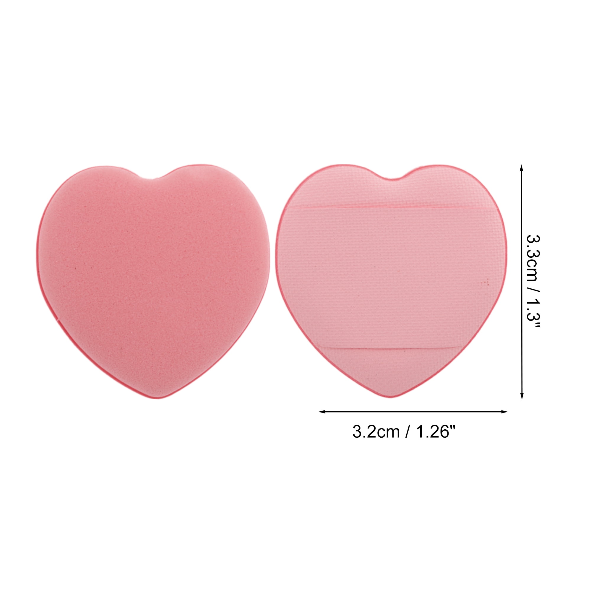 Unique Bargains 5 Pcs Heart-Shaped Face Makeup Sponge for Travel Pink