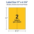 thumbnail image 6 of Avery Printable Rectangle Labels, Bright Yellow, 11" x 4.25", 80ct, 6 of 10