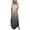 Gray, variant on Rutainlusire Womens Dresses Women's Maxi Dresses Summer Casual Cross Rounk Neck Short Sleeve Slit Vacation Beach Long Dress