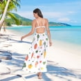 thumbnail image 7 of FORMRS Womens Beach Sarong Semi-Sheer Bikini Wrap Skirt Swimsuit Cover-ups, Green Cute Vegetables, 7 of 7