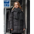 thumbnail image 3 of WenVen Women's Puffer Coat Waterproof Winter Jacket Insulated Warm Hooded Parka Charcoal XL, 3 of 11